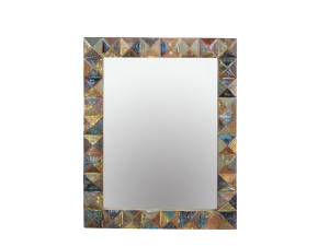 Прямоугольное деревянное зеркало с рамкой