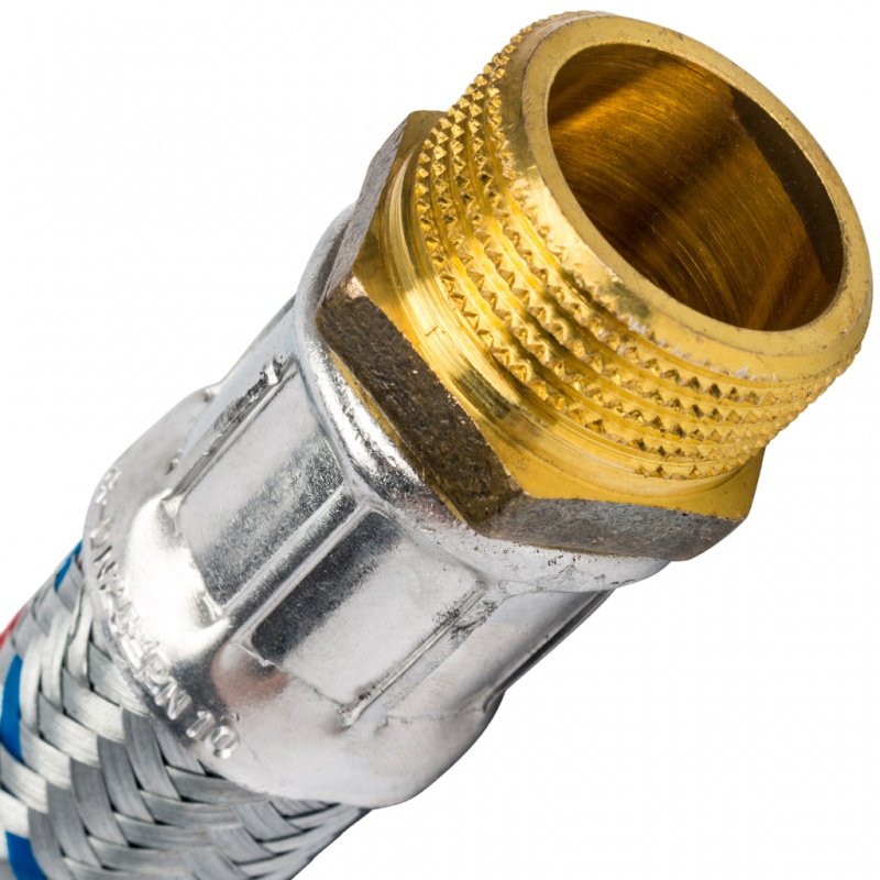 Гибкая подводка для воды угловая НР 1 х ВР 1 STOUT - 800 мм SHF0167252525 - Вид №2