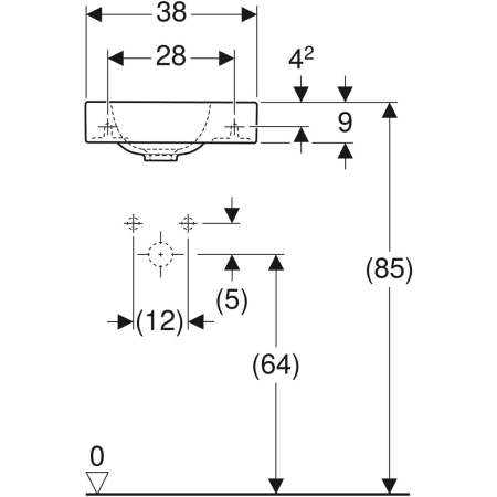124836000 Раковина Geberit iCon Geberit  - Вид №3