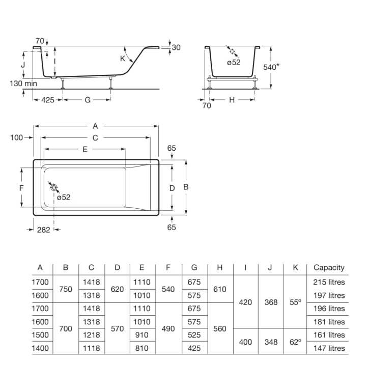 Утопленная акриловая прямоугольная ванна Roca Easy ARCH-00119921 - Вид №2