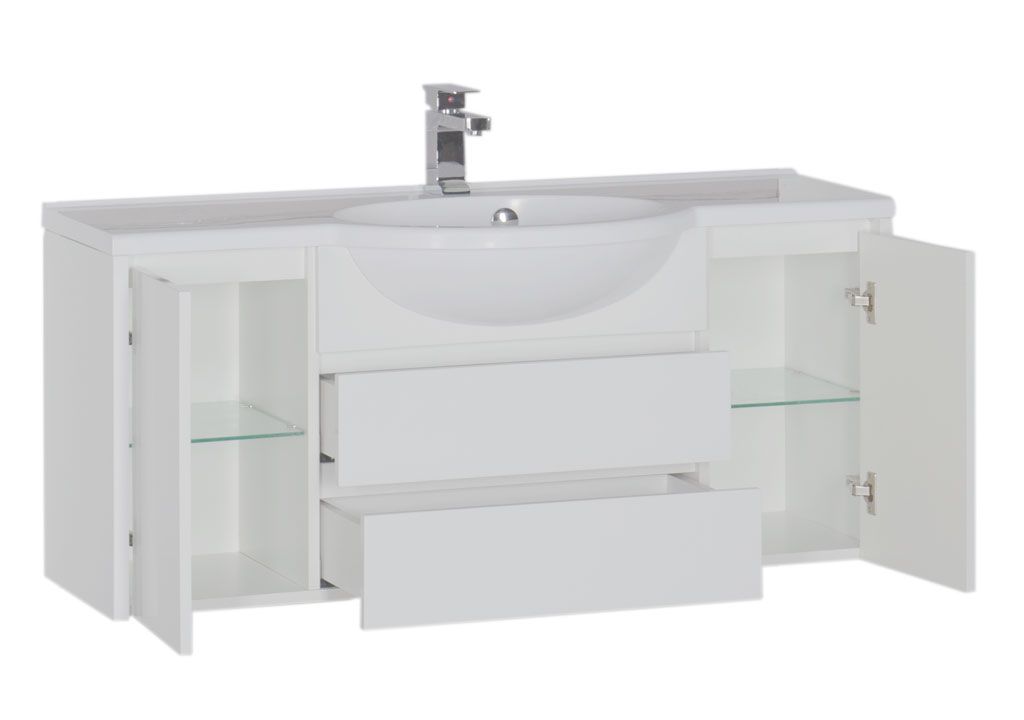 Тумба с раковиной Aquanet Лайн 120 белый 0016493800164744 - Вид №2