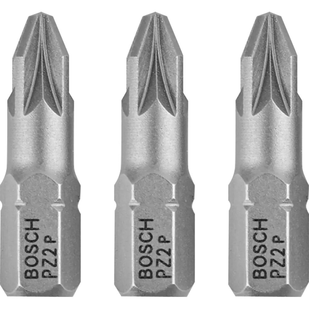 Бита ударная крестовая Bosch Extra Hard 2607001558 PZ2x25 мм, 3 шт. 82011195 STLM-2072517 BOSCH PROFESSIONAL 