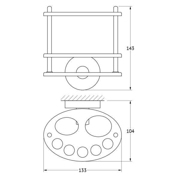 Держатель зубных щеток и пасты Ellux ELEGANCE ELE 005 sun-id-561190 - Вид №1
