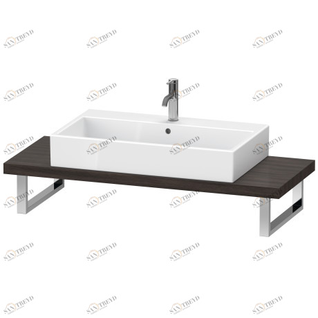 LC100C05353 Консоль для накладной и встраиваемой сверху раковины компакт, Толщина консоли 45 мм L-Cube #LC100C 480 мм Каштан темный, декор Duravit