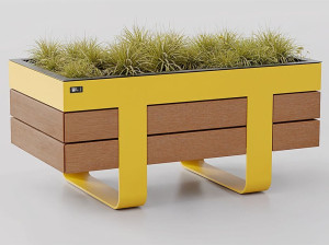 Стальная и деревянная плантатор