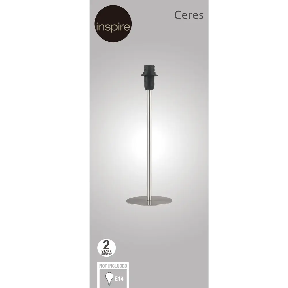 Основание для светильника Inspire "Ceres" 1 лампа E14 35 см цвет хром STLM-2081080 - Вид №1