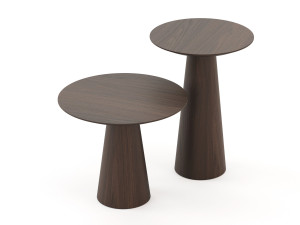 Круглый журнальный столик из грецкого ореха