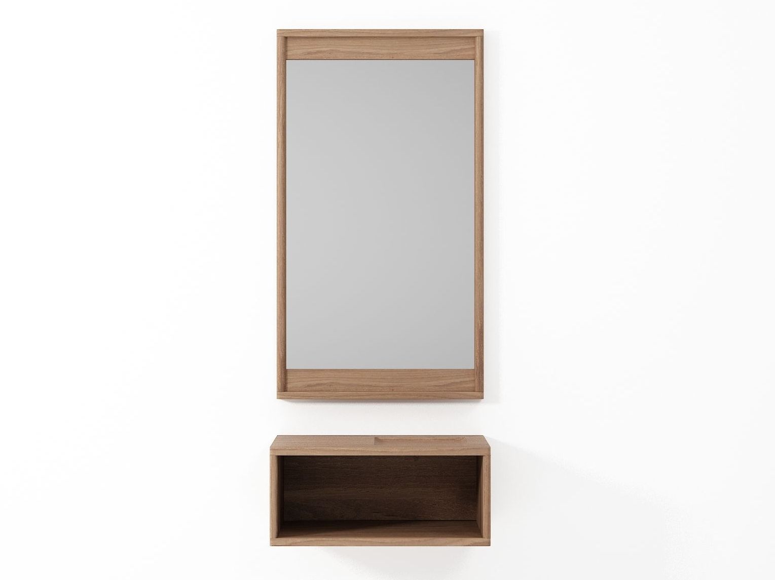 Прямоугольное деревянное настенное зеркало KARPENTER около17 ARCH-00042873 - Вид №13