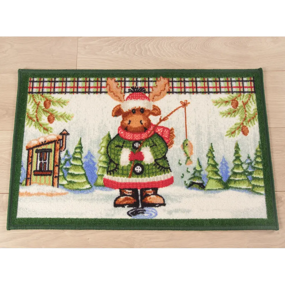 Коврик Олень с рыбкой 40x60 см нейлон цвет мультиколор CTIM STLM-2035475 - Вид №1