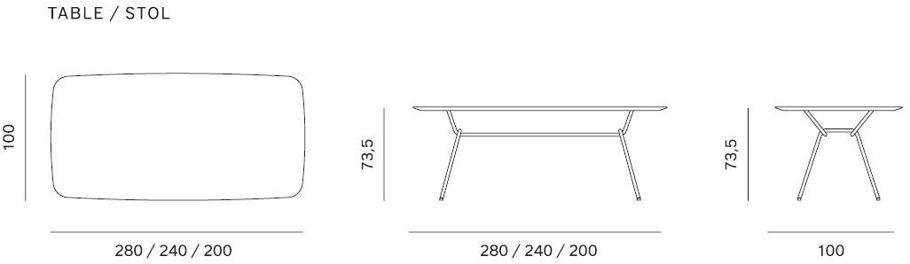 prostoria Прямоугольный обеденный стол Strain sun-id-1400090 - Вид №1