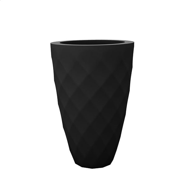 073125 Кашпо Nano матовое черное 28см Vondom Vases - Вид №3