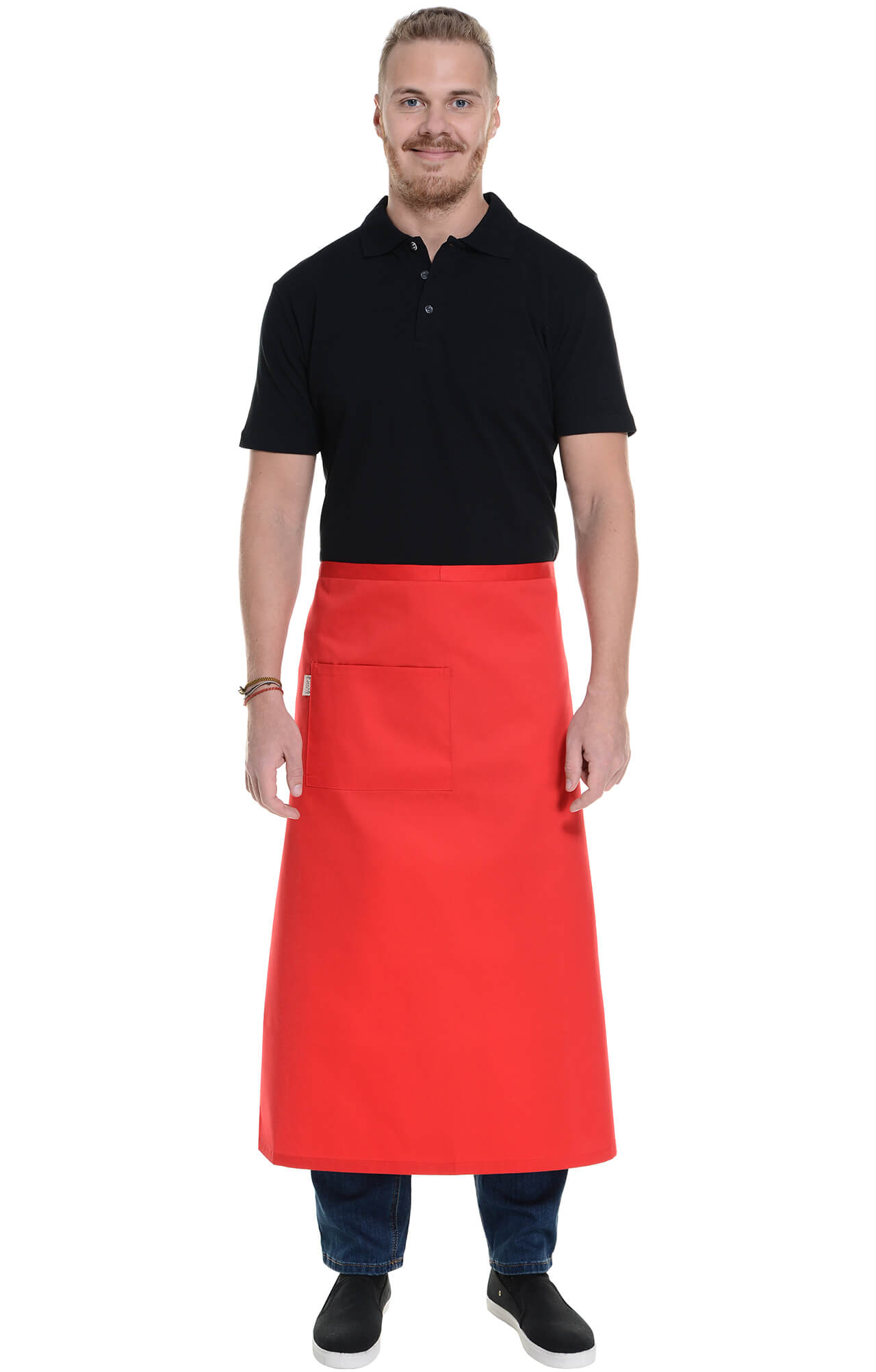 60132 Фартук удлиненный red (красный) HORECA  Одежда для официантов  размер  - Вид №6