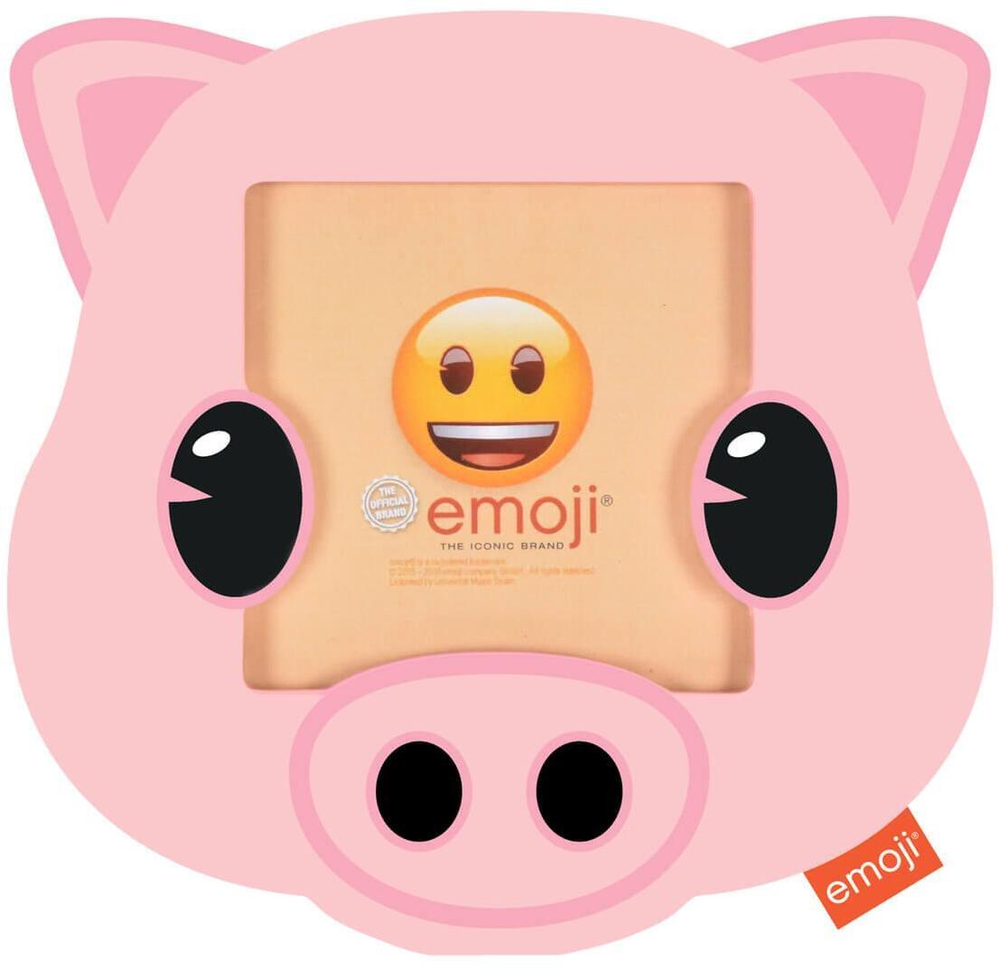 Б0037342 Фоторамка PI09817 Ф/рамка 10*10cm Emoji pig, пластик (6/48/864) Innova