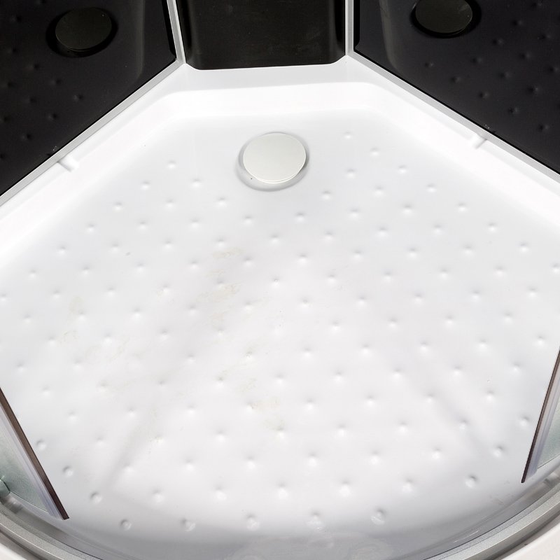 BМ4510 N (без крыши) BLACK Душшевая кабина DETO Серия ВМ L 809 с гм. и эл. BLACK - Вид №2