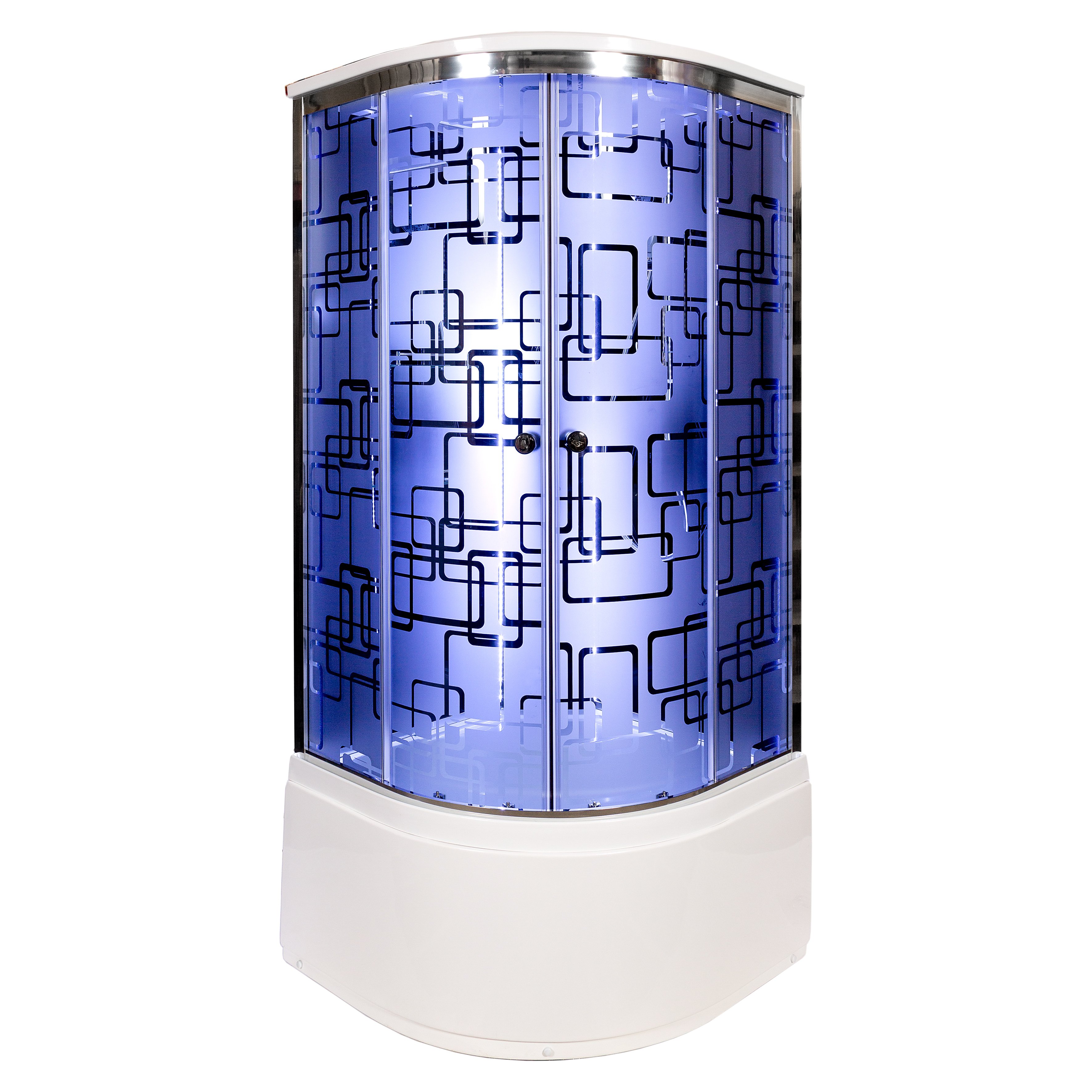 ЕМ1512 L LED с гм. Душевая кабина DETO Серия EM BМ4510 LED BLACK - Вид №17