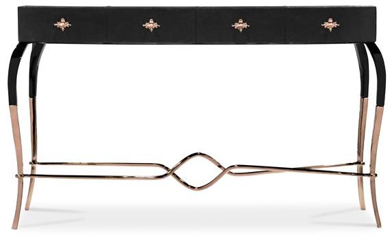 KOKET Лакированная прямоугольная консоль с ящиками sun-id-1348680 - Вид №1