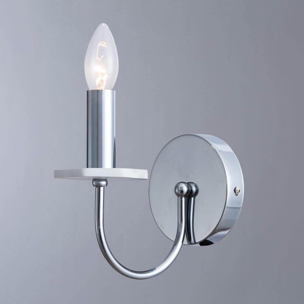Бра настенное хром Arte Lamp A6062AP-1WH ARTE LAMP СВЕЧА 00-3928927 Хром  - Вид №1