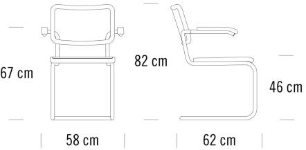 Thonet Консольный стул с усиленной технической тканью S 32 / s 64 sun-id-1446090 - Вид №1