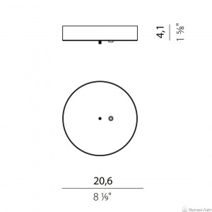 Panzeri XM03319.511.0002 Canopy for 1 fixture потолочный