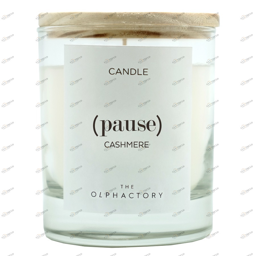 Свеча ароматическая The Olphactory Pause "Кашемир" AMBIENTAIR  00-3894973 Белый 