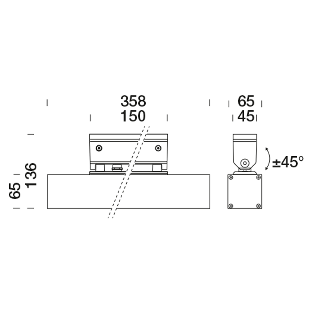 8415461 Подсветка стены Platek TETRA LINEARE  TETRA LINEARE 360 mm - 12 LED 4000K 12°  - Вид №2