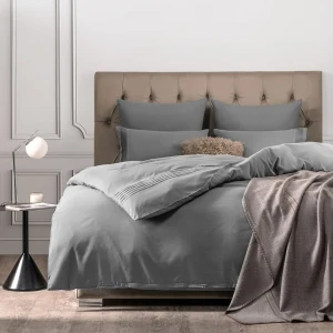 91475479 Комплект постельного белья Sleep iX Миоко pva942035 семейный, бамбук, серый STLM-1464333