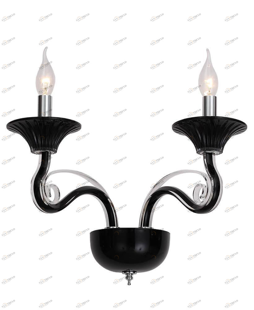 Бра настенное черное Lumien Hall "Бонне" 2004/2W-BK LUMIEN HALL СВЕЧА 00-3931583 Черный 