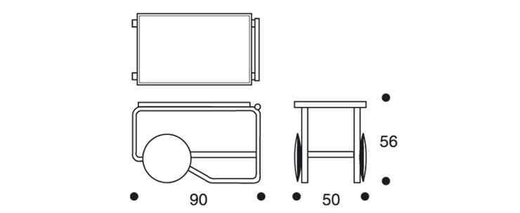 Тележка для еды из березы Artek 901 TEA TROLLEY ARCH-00048601 - Вид №7