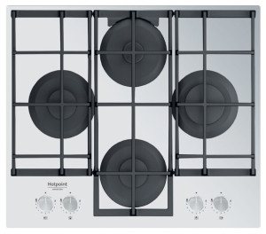 90572722 Газовая варочная панель HAGS 62F/WH 4 конфорки цвет белый STLM-0289334 HOTPOINT