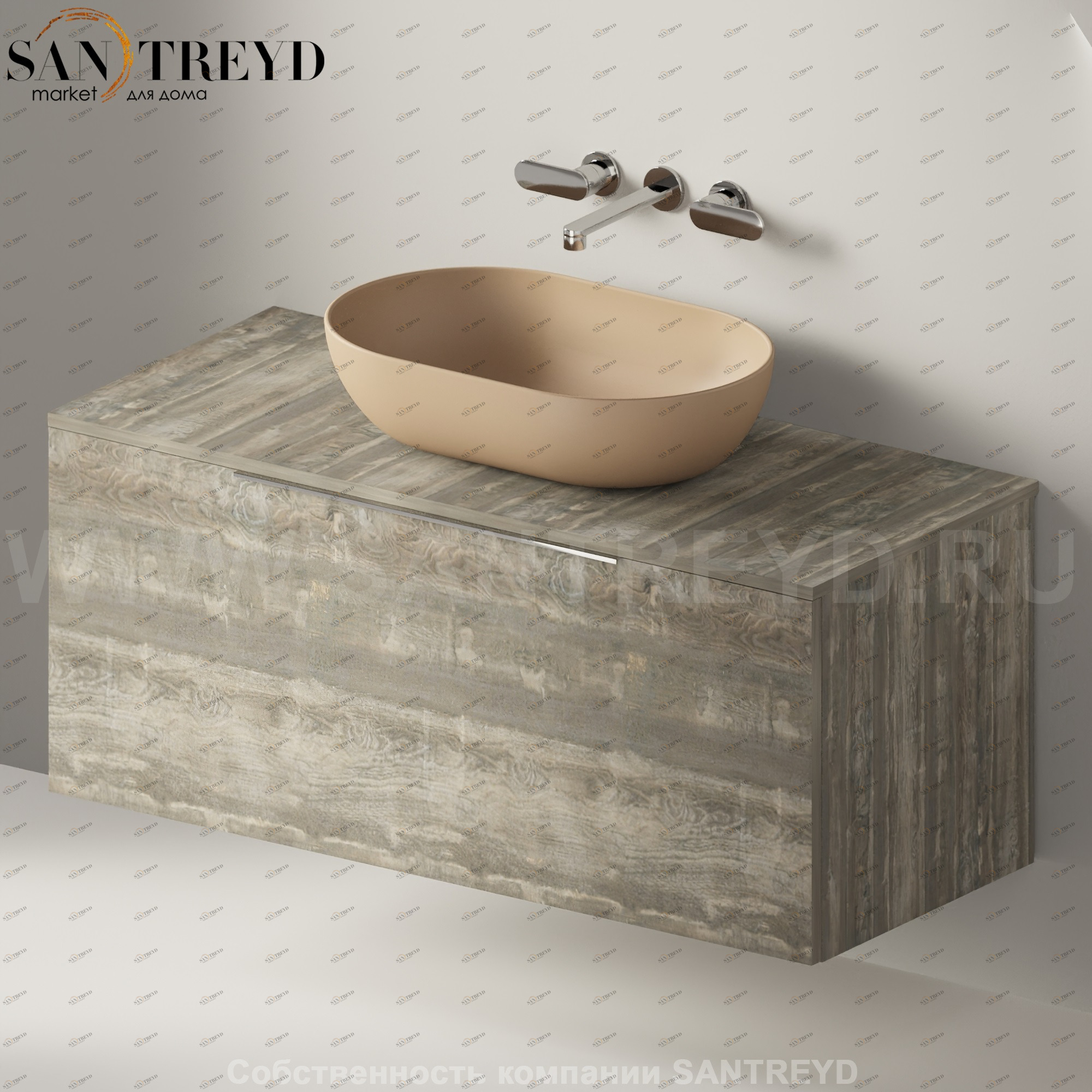 Flaminia BOX Настенная тумба для раковины 120 см с 1 ящиком BX945.WE Ceramica Flaminia BX945WE