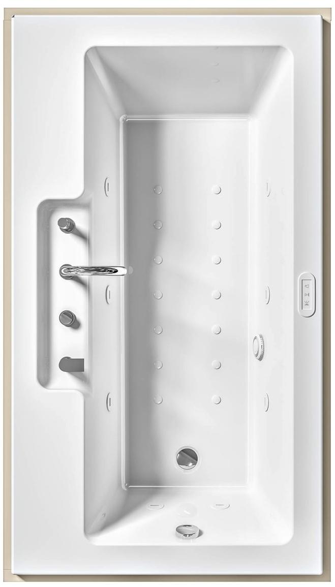 Albatros Отдельностоящая прямоугольная гидромассажная ванна Soreha 01so15bs  - Вид №3