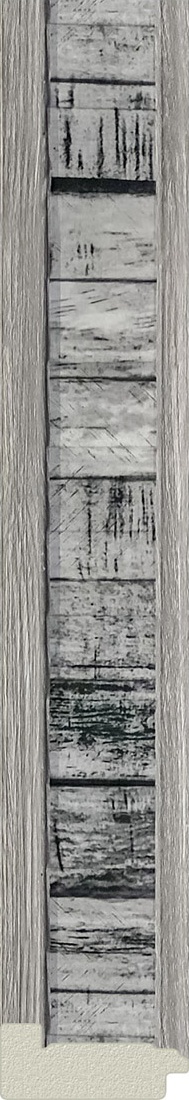 BY 7420 Зеркало в багетной раме - состаренное дерево 50 mm EVOFORM Octagon - Вид №3