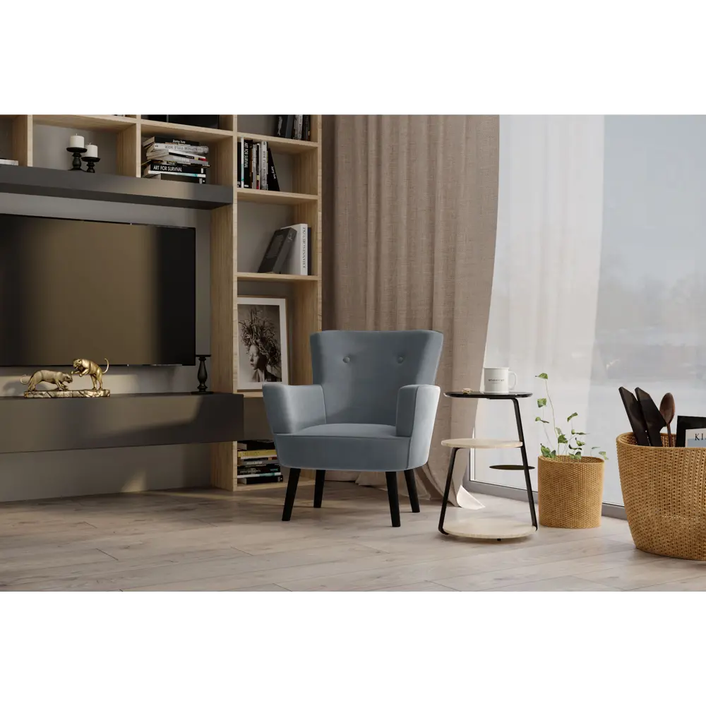 Кресло полиэстер Seasons Вилли 77x86x76 см цвет серый 85151533 STLM-2203498  - Вид №2