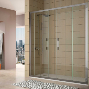 17040 SALGAR Душевая перегородка CLEAR Передний уголок с 2D и 2FS Transparent 1590 - 1640 x 1950 мм