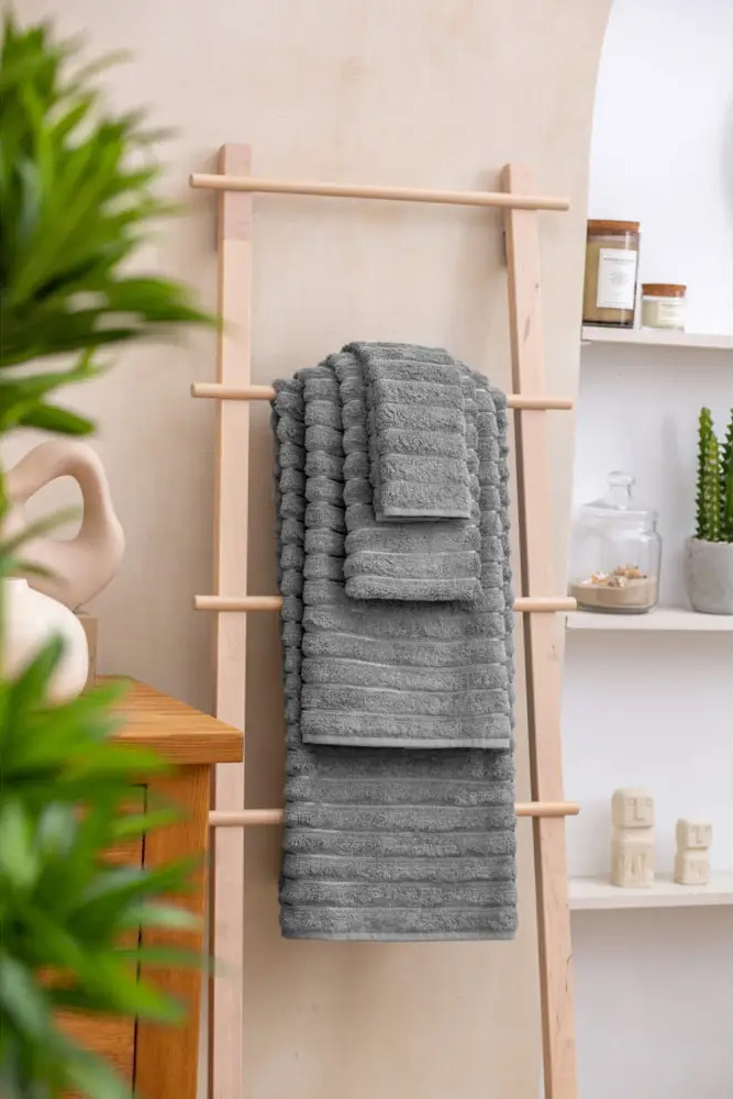91067410 Полотенце ARYA HOME из Бамбука 50x100 см Defna серый STLM-0466297