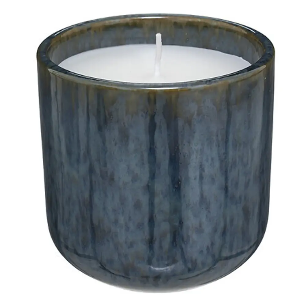 Свеча в керамическом подсвечнике Atmosphera Цитрон коричнево-синяя 9.3 см STLM-2036135 - Вид №7