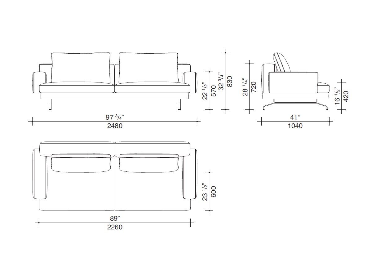 3-местный тканевый диван Lema MUSTIQUE ARCH-00045048 - Вид №8