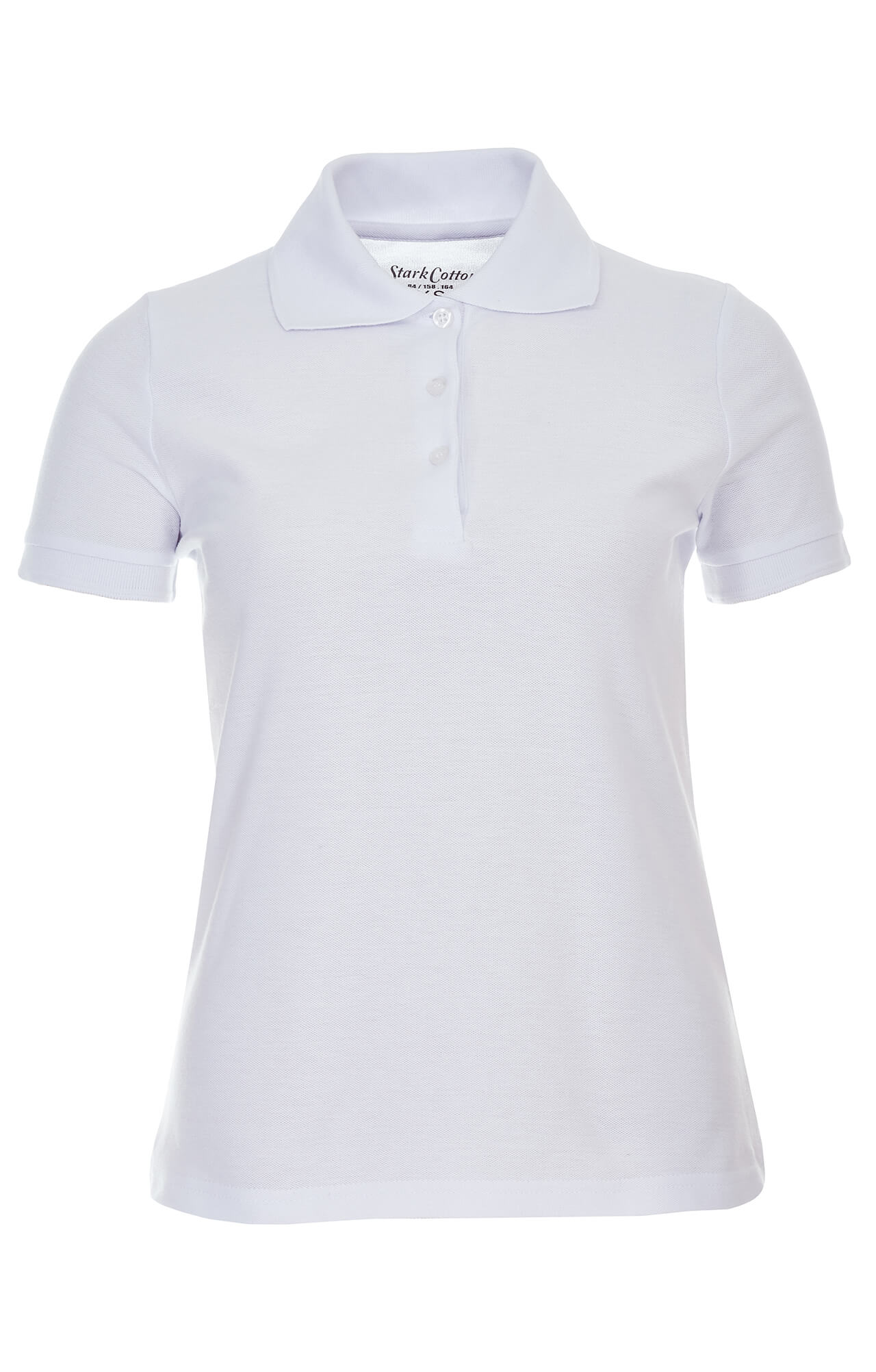 62161 Тенниска-поло женская белая LUXE  Одежда для салонов красоты  размер XS  - Вид №1