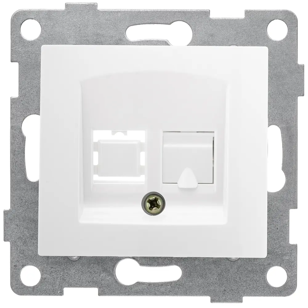 91775204 Розетка компьютерная встраиваемая Gusi electric Bravo С10К1-001 RJ45 цвет белый STLM-1106010