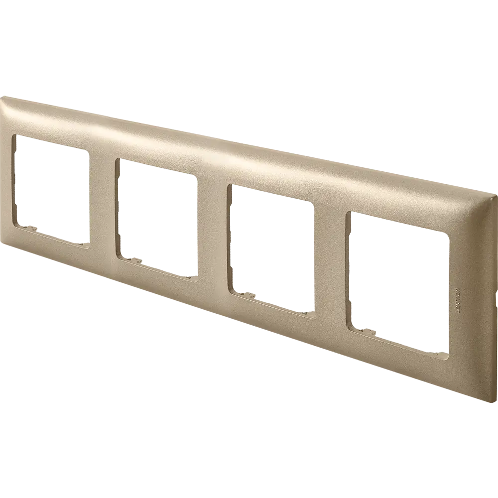 LEXMAN LILIAN - Декоративная рамка для розеток на 4 поста, цвет Шампань 86761613 STLM-1111305 - Вид №1
