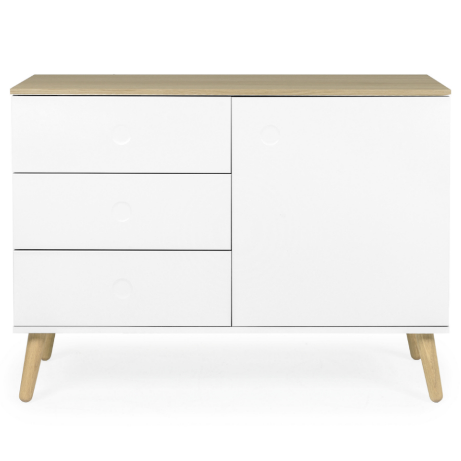 Сервант Tenzo Dot, 79х109х43 см, дуб, белый 1674454 - Вид №2