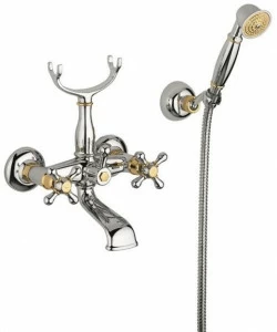 I Crolla Rubinetterie Смеситель для ванны настенный из латуни с ручным душем Liberty 805