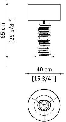 Paolo Castelli Настольная лампа из стекловолокна и латуни  Ill.ambr.410  - Вид №7