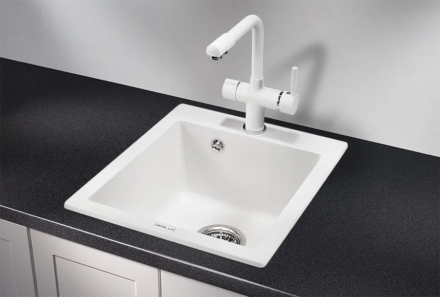 4201, АРКТИК (БЕЛЫЙ), кухонная мойка, кварц GRANULA 4201-ST85