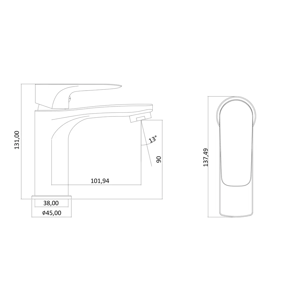 Смеситель для раковины DAMIXA Willow — элегантность хрома и надежность 89346539 STLM-1479418 - Вид №3