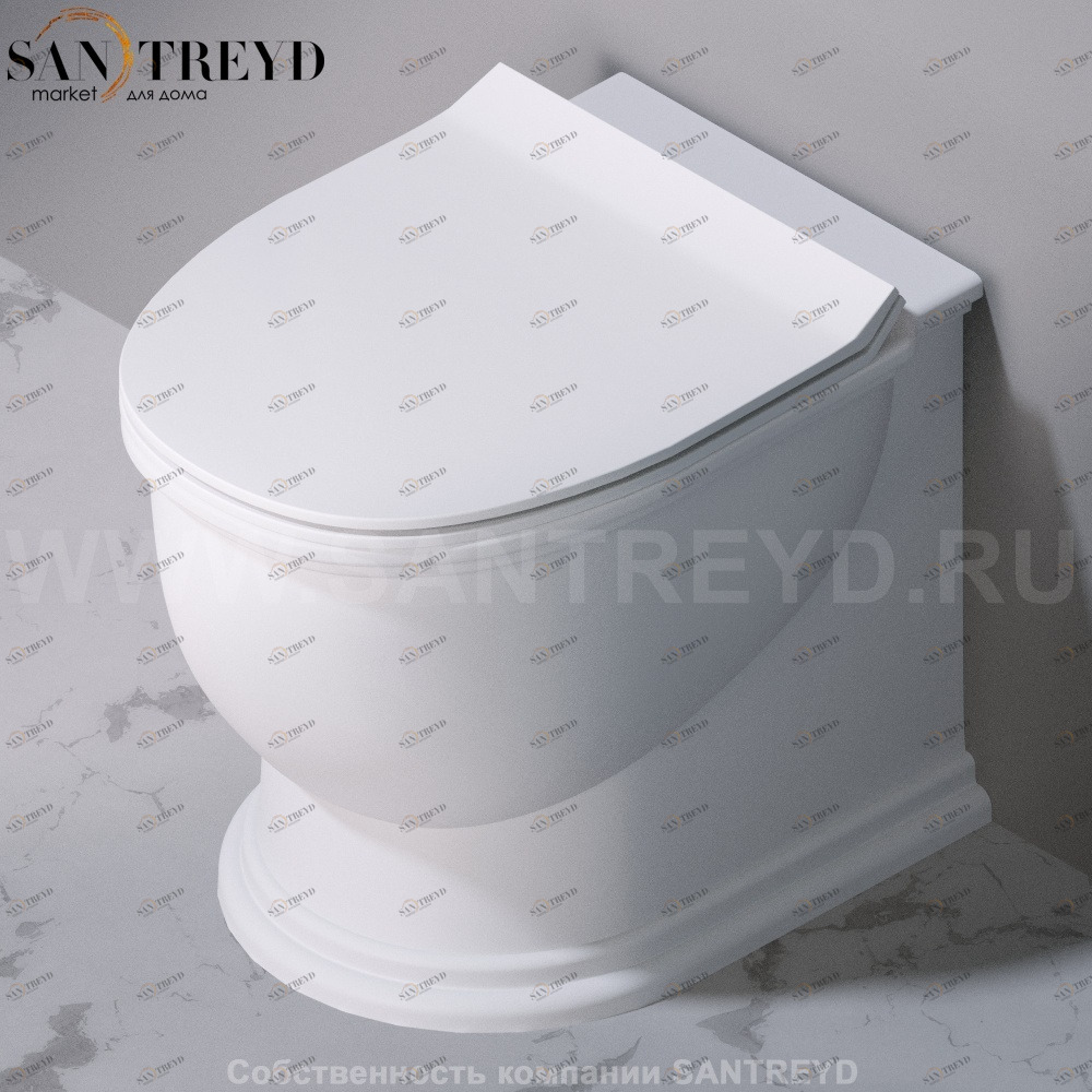 S581T0R0V6.101 Приставной унитаз напольный Белый A. e T. Italia PRINCESS Италия AeT ITALIA