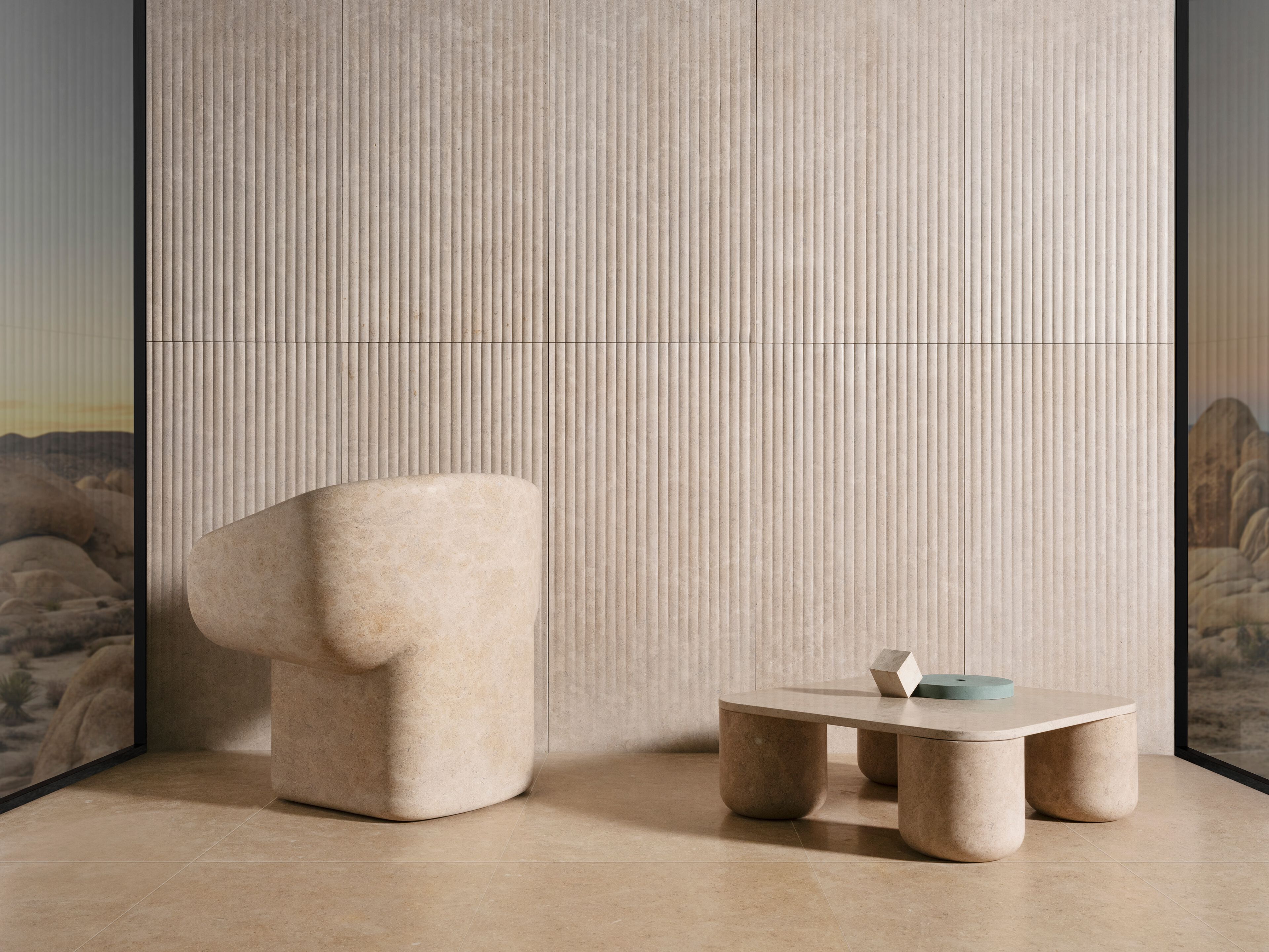 Мраморный квадратный низкий журнальный столик LUCE DI CARRARA PORTO ARCH-00061432 - Вид №1