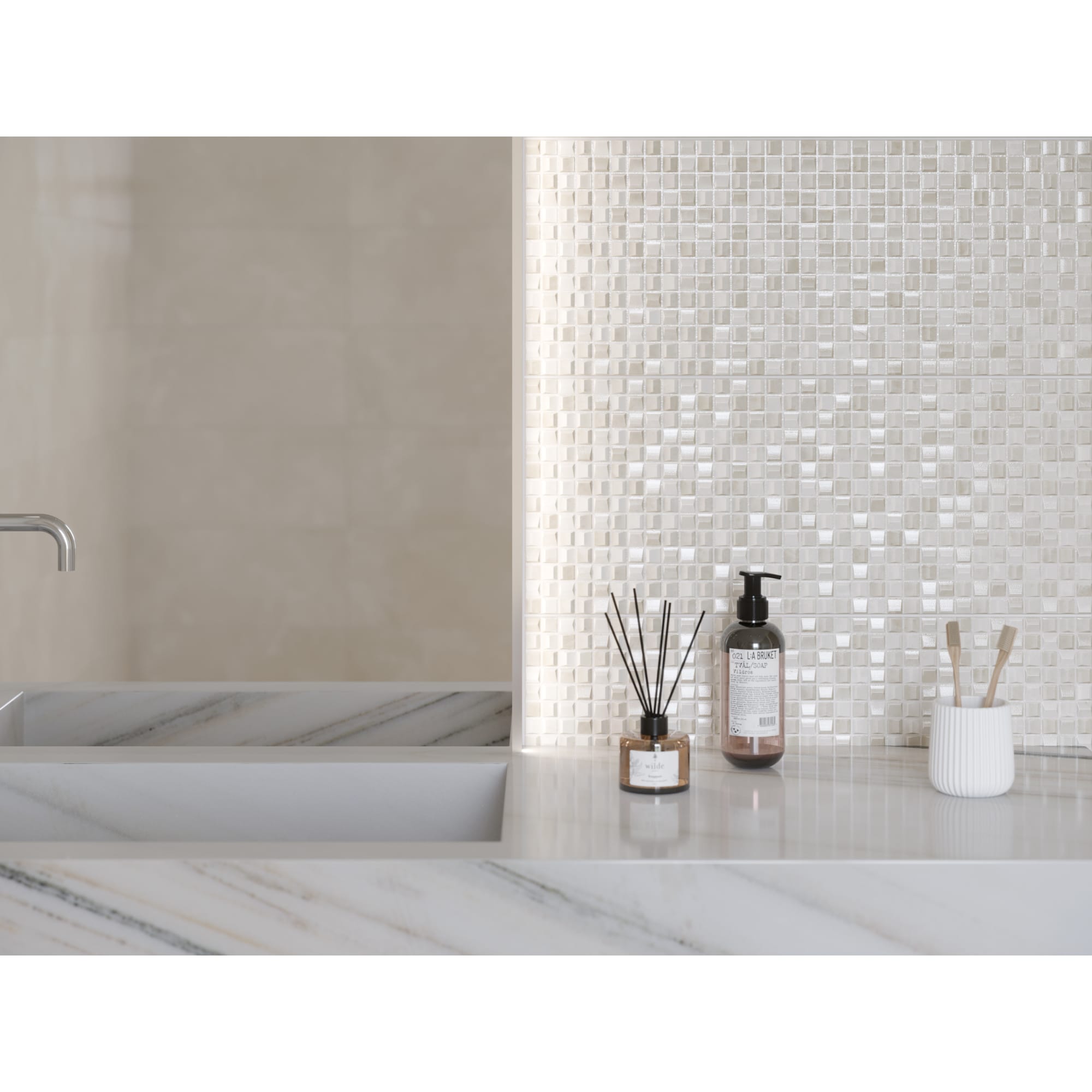 UNITILE Sandy - настенная плитка с рельефной мозаикой 25х60 см 84178244 STLM-0046937 - Вид №2