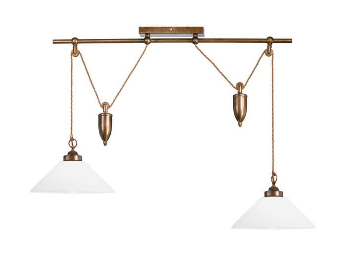 Светодиодный потолочный светильник из латуни и стекла Cremasco Illuminazione Венецианская традиция ARCH-00005935 - Вид №1