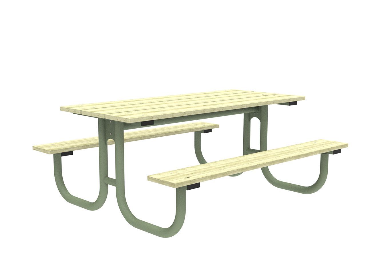 Прямоугольный стол для пикника WPC со встроенными скамейками Lazzari FAMILY ARCH-00037918 - Вид №2